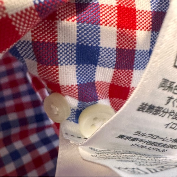 Ralph Lauren Men’s Sz 3XBT Button Down Oxford Shirt Short Sleeve Gingham NWT - Picture 10 of 13